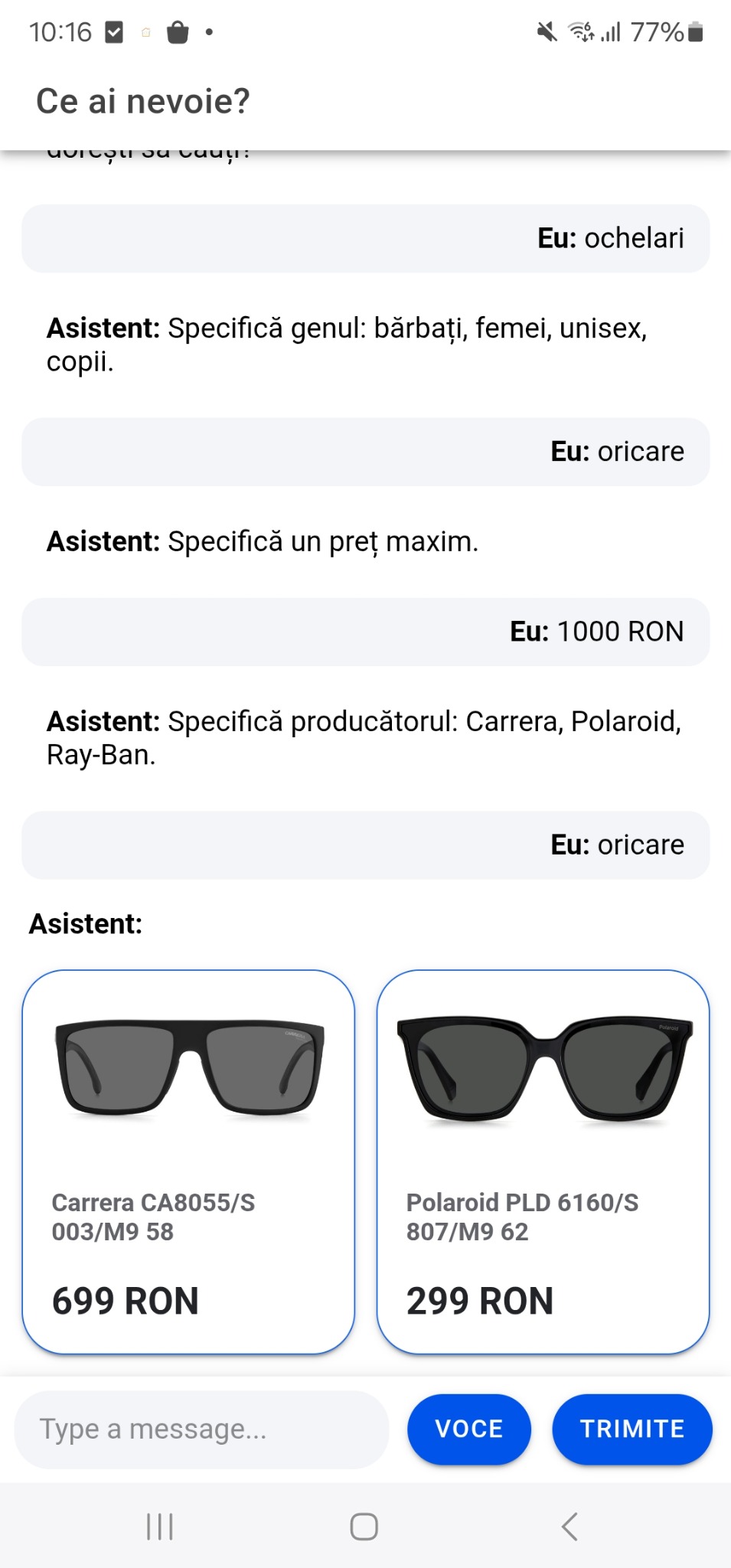 What Do You Need product search for glasses